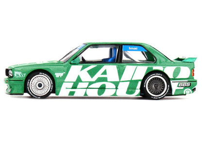 BMW M3 "Kaido Works V2" Green Metallic with Graphics (Designed by Jun Imai) "Kaido House" Special 1/64 Diecast Model Car by Mini GT
